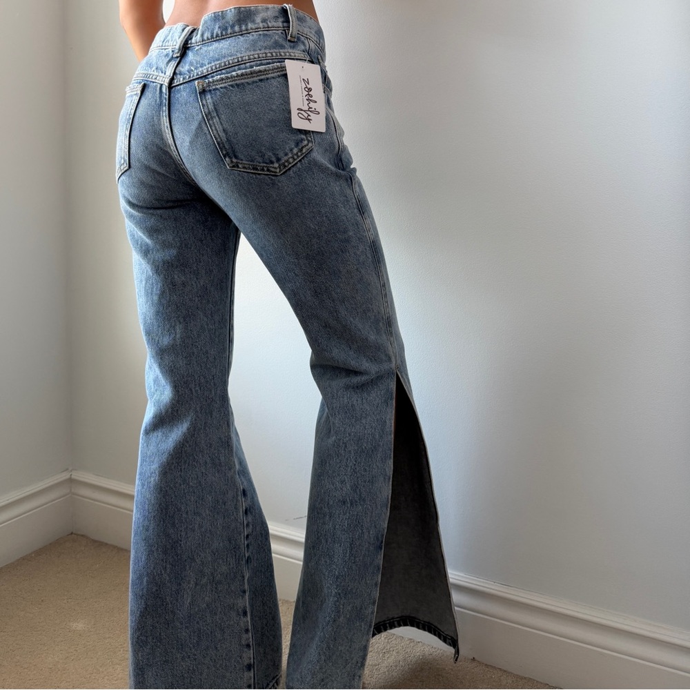 2018 Maison Margiela Light Wash Slit Flare Jeans - X-Small - Picture 4 of 5